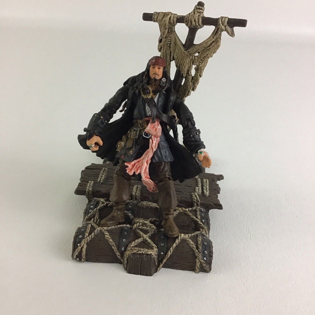 Disney Pirates Caribbean Jack Sparrow Action Figure Sea Raft Dead Mans ...