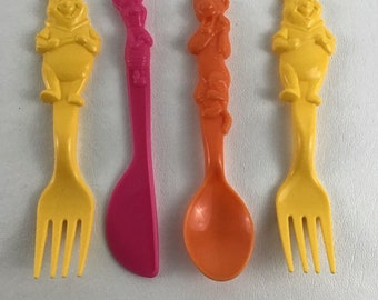 Disney Winnie Pooh Kinderbesteck Utensilien Set Tigger Piglet Löffel Vintage