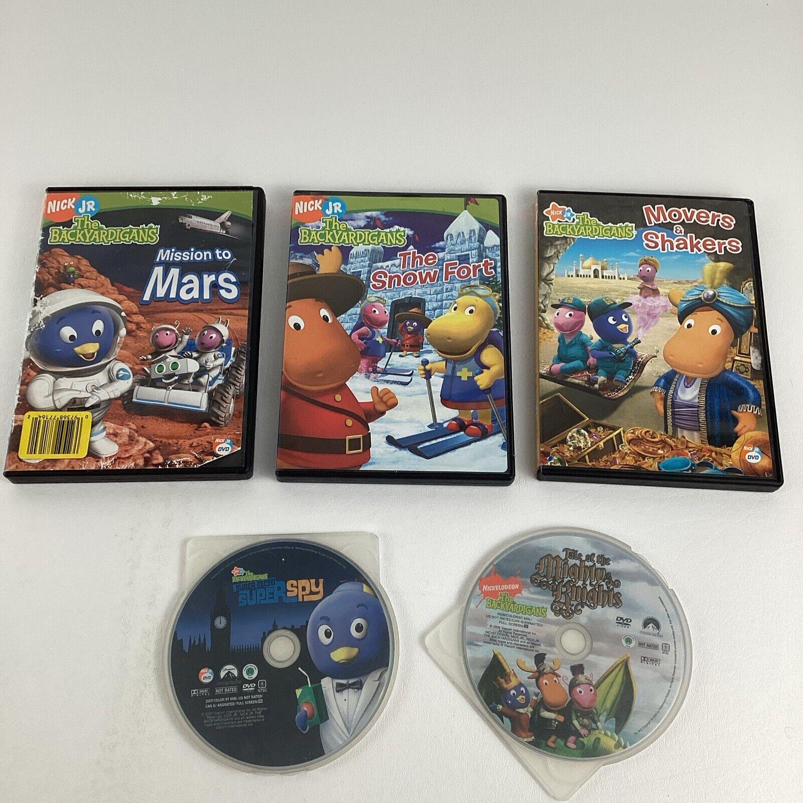 Nick Jr The Backyardigans DVD Lot Snow Fort Mars Spy Movers