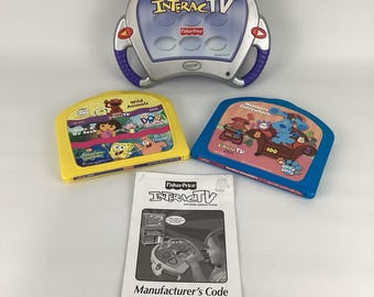 Fisher Price InteracTV DVD Based Learning System Blues Clues Dora Elmo SpongeBob