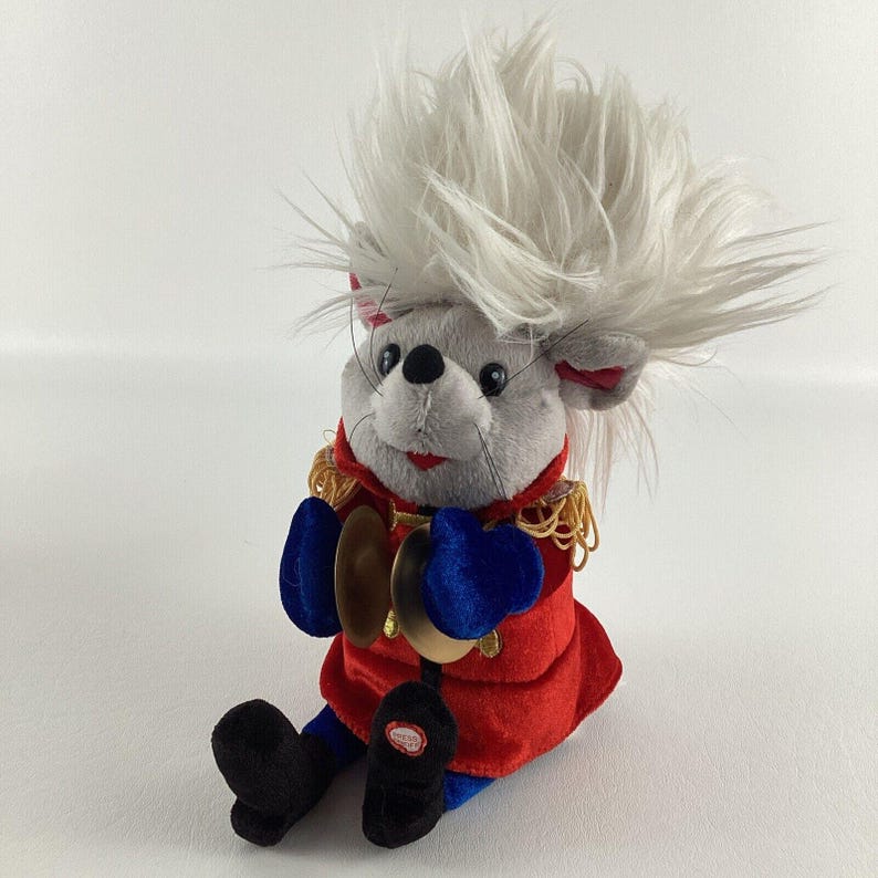 Gemmy Rapping Mouse Gemmy Puffy Heads Musical Mouse Animated Plush Plays Jingle Bells Song ...