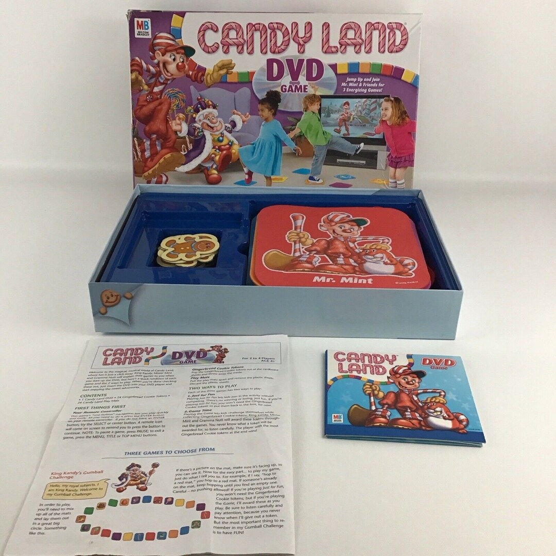 Candy Land DVD Game Gumball Challenge Exercise Musical Moves Milton