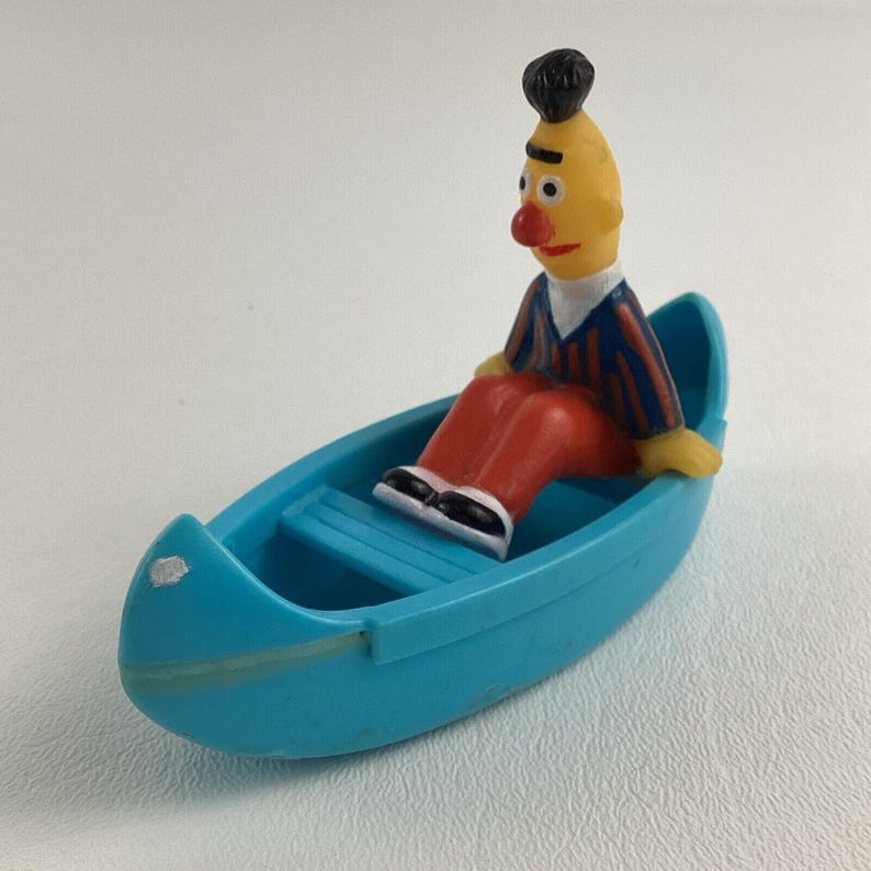 Sesame Street Floating Tub Puzzle Piece Ernie Figure Topper Part