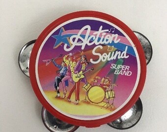 Action Sound Tambourin 5 » Enfants Jouet Instrument de Musique Super Band vintage 80s