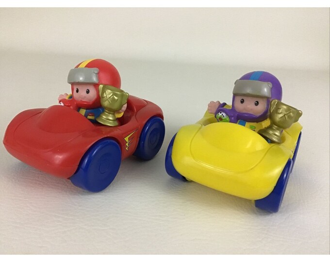 Vintage Fisher-price Little People Garage Cars Complete Set of - Etsy