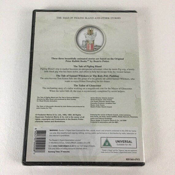 Beatrix Potter DVD the Tale of Pigling Bland and Other Stories