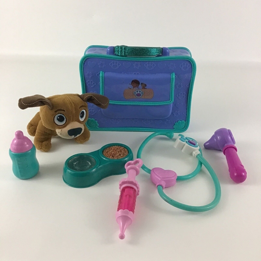 Disney Doc Mcstuffins Pet Vet Doctors Bag Set Clinic Dr Tools Plush Pet ...
