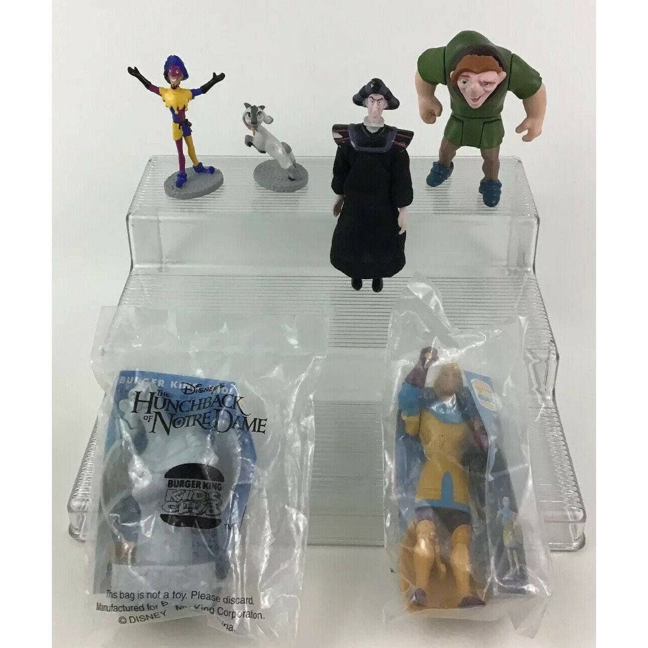 El jorobado de Notre Dame Figuras de juguete 6pc Lot Quasimodo Disney Burger King