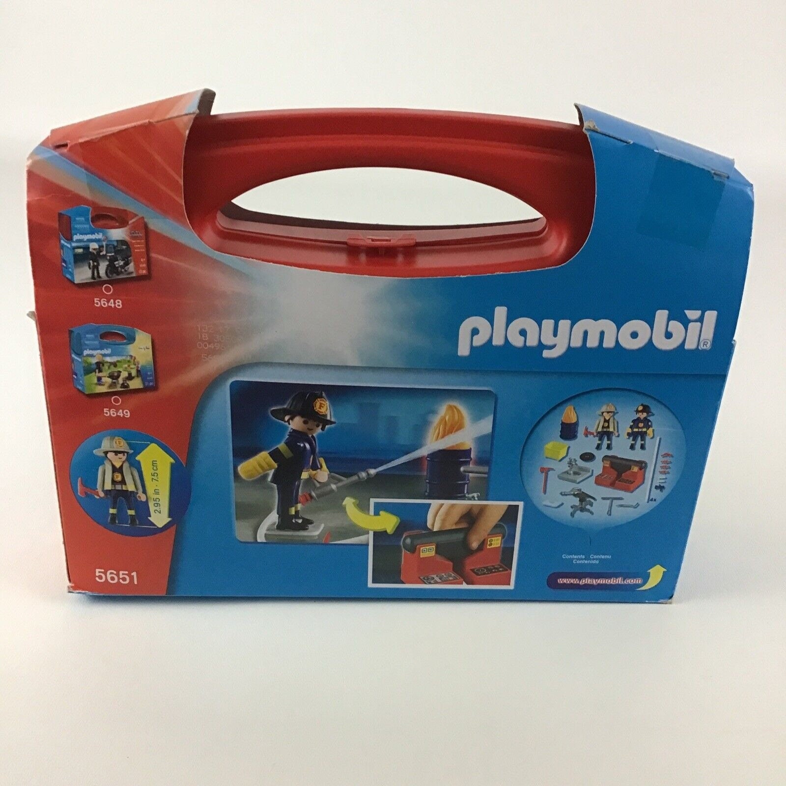 Playmobil City Action Fire Rescue Carry Case 5651 New Sealed -