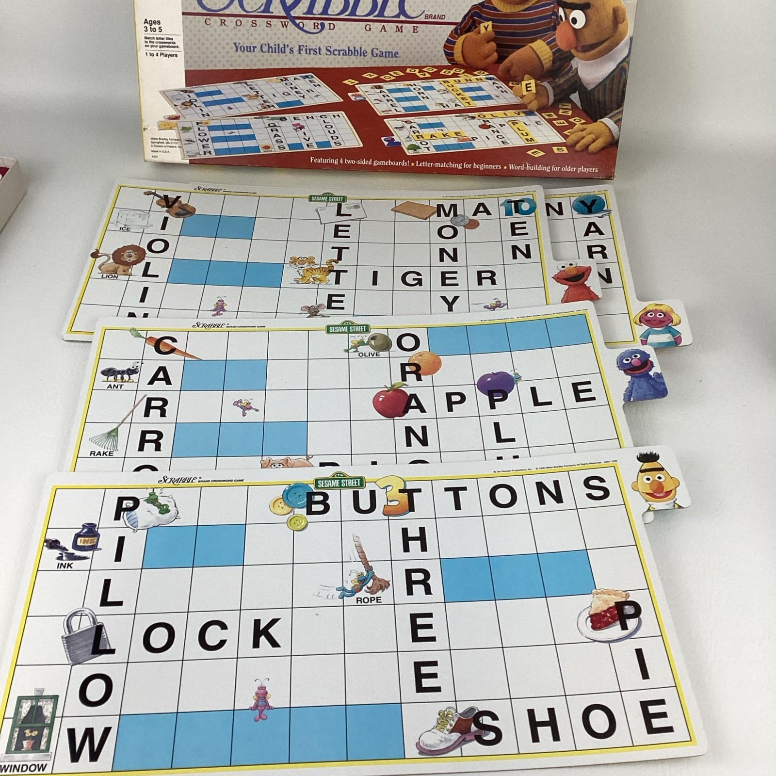 Scrabble Matching Scrabble Sesame Street Edition Crossword Board Game Letter Match Word ...
