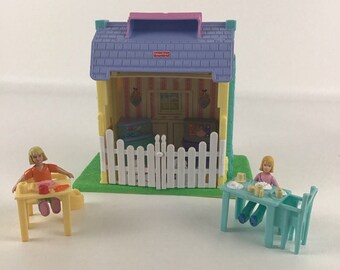 Fisher Price Sweet Streets Telescoping Surprise Inside Birthday Party House 2005