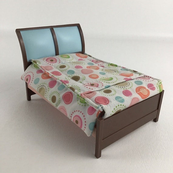 Fisher Price Loving Family Dollhouse Parents Bedroom Room Furniture Bed Bedding Etsy UK