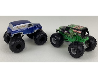 Hot Wheels Monster Jam Trucks Grave Digger Bad To The Bone Currituck Diecast Lot
