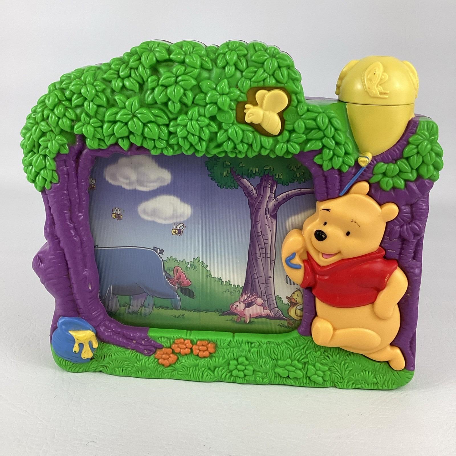 Disney Winnie the Pooh Wind up Musical TV Scrolling Screen Vintage