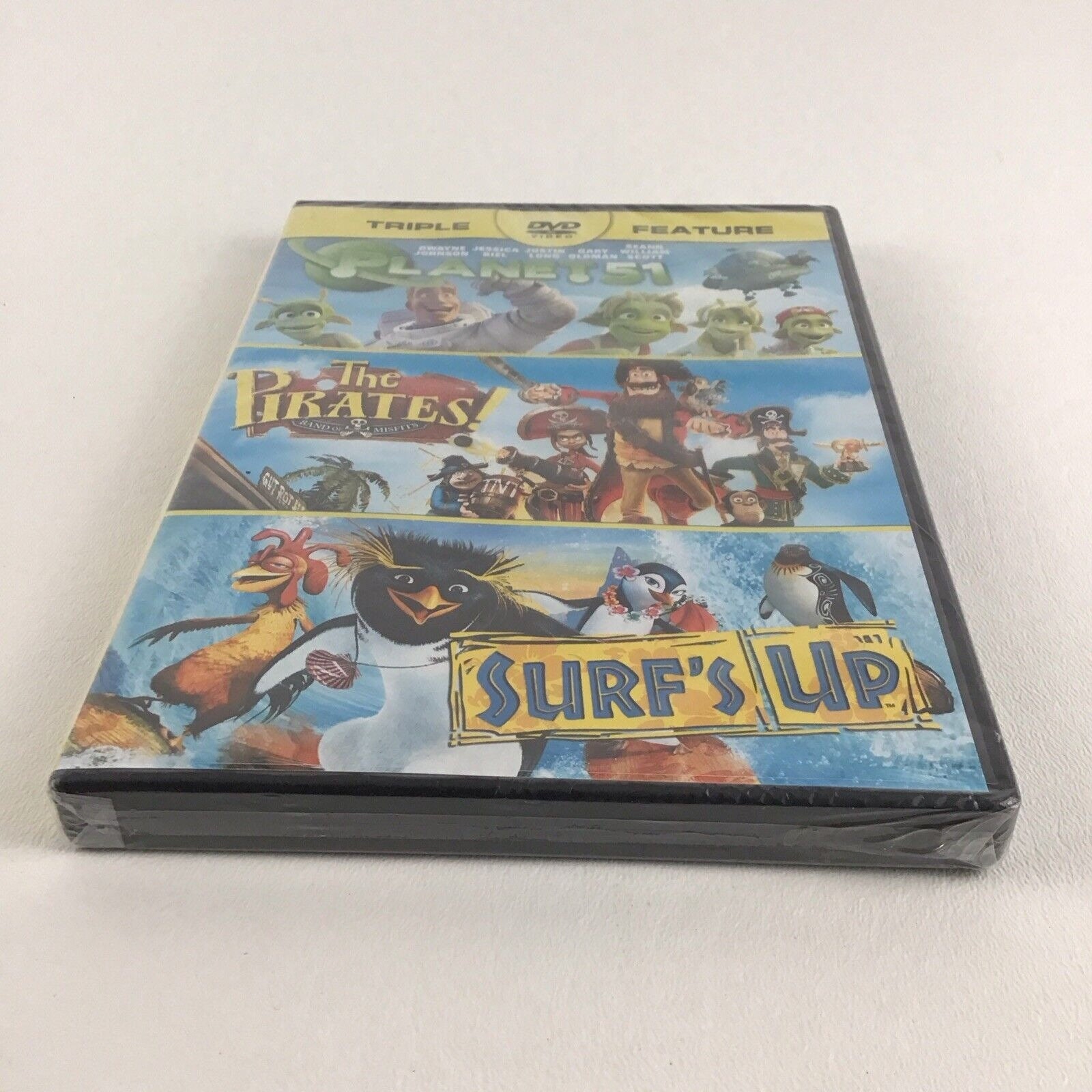 Triple Feature DVD Video Movies Planet 51 the Pirates Surf's up