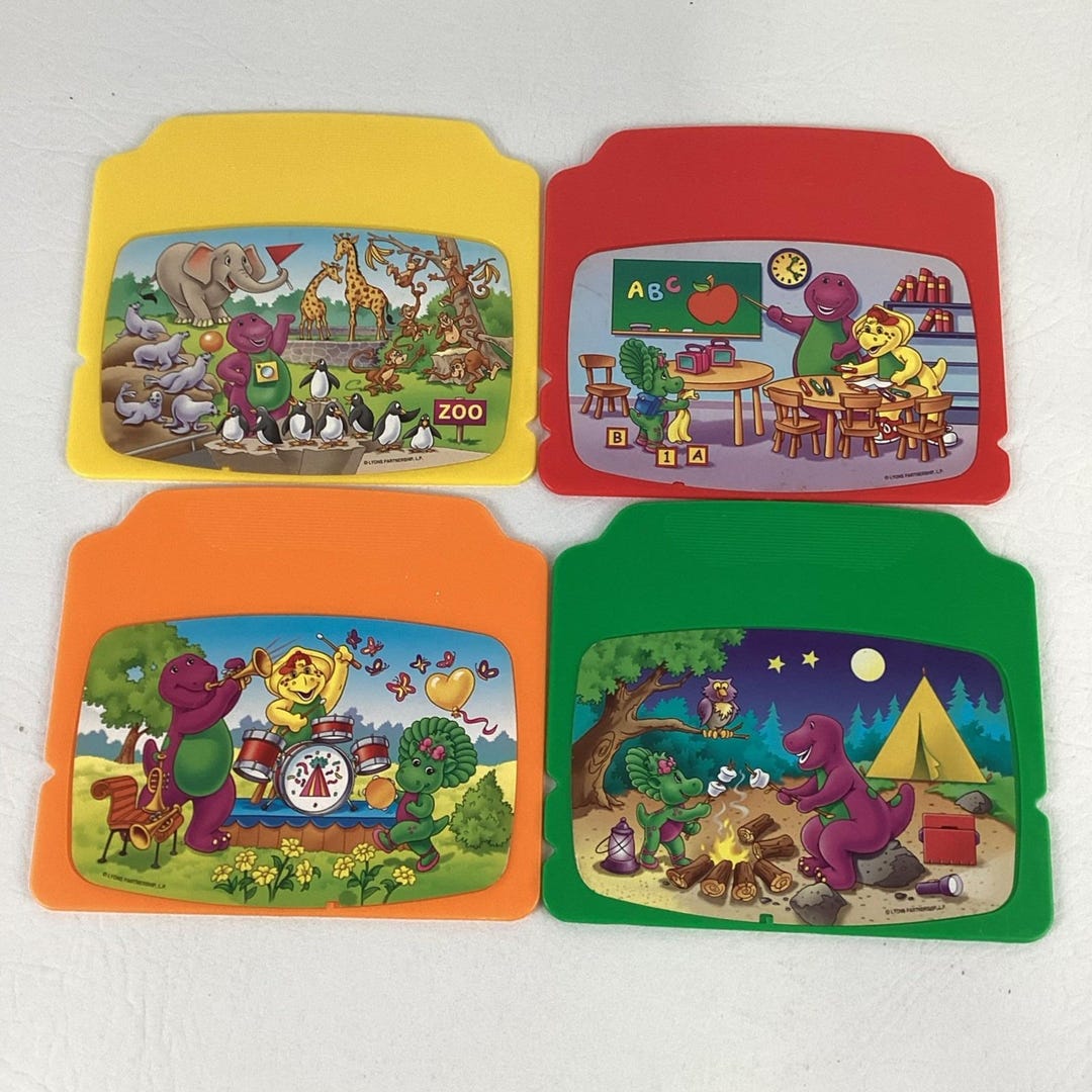 Barney Dinosaur Learning Fun Laptop Replacement Cartridges Vintage 2002 ...