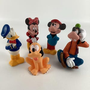 Disney Mickey Mouse & Friends Bath Toys Donald Duck Pluto Goofy Vintage 1985