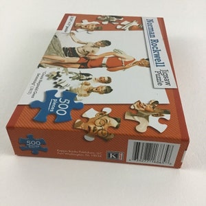 Norman Rockwell Jigsaw Puzzle 500 Piece Cousin Reginald Goes Swimming ...