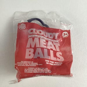 Nublado Com Chance De Almôndegas Filme Burger King Clip On Brinquedo Gelatina Jump Novo