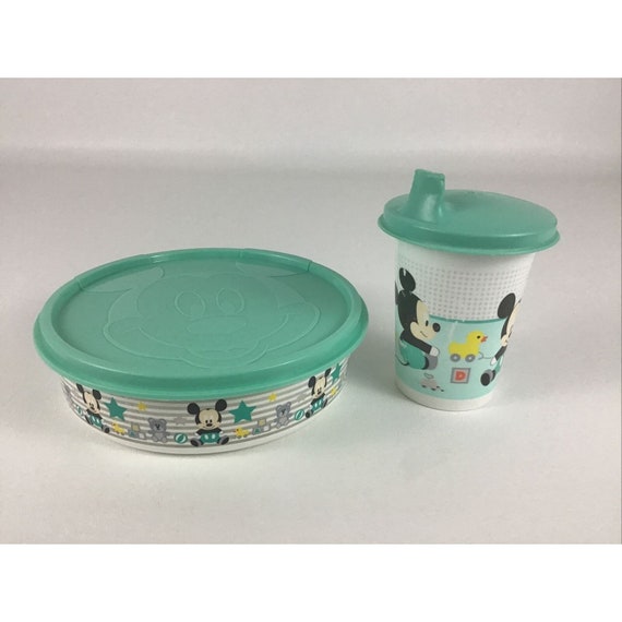 Tupperware Baby Mickey Mouse Container Bowl Lid Sippy - Etsy