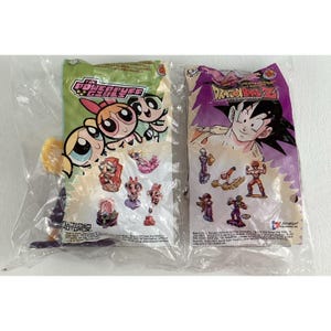 Cartoon Network Power Puff Girls Dragon Ball Z Duo Toy Burger King Vintage 2002