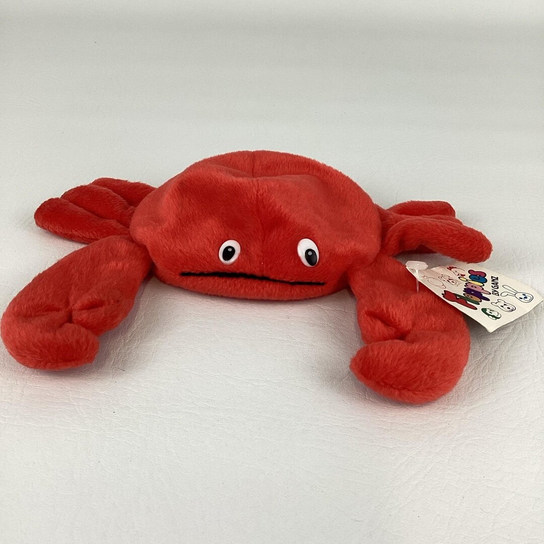 Ganz Floppies Shelly Crab Plush Bean Bag Stuffed Animal Toy Vintage ...