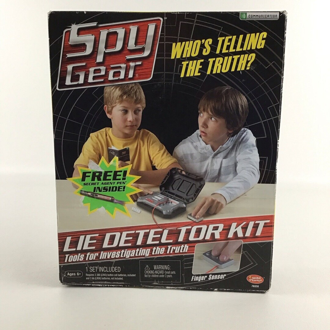 Spy Gear Lie Detector Kit Investigate Truth Secret Agent Finger Sensor