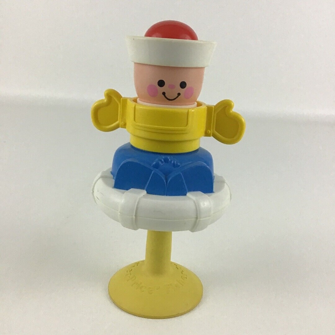 Fisher Price Sailor Baby Rattle Suction High Chair Squeak Toy Etsy