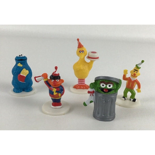 Sesame Street Figures Cake Toppers Wilton Henson Muppets Oscar Big Bird Vintage