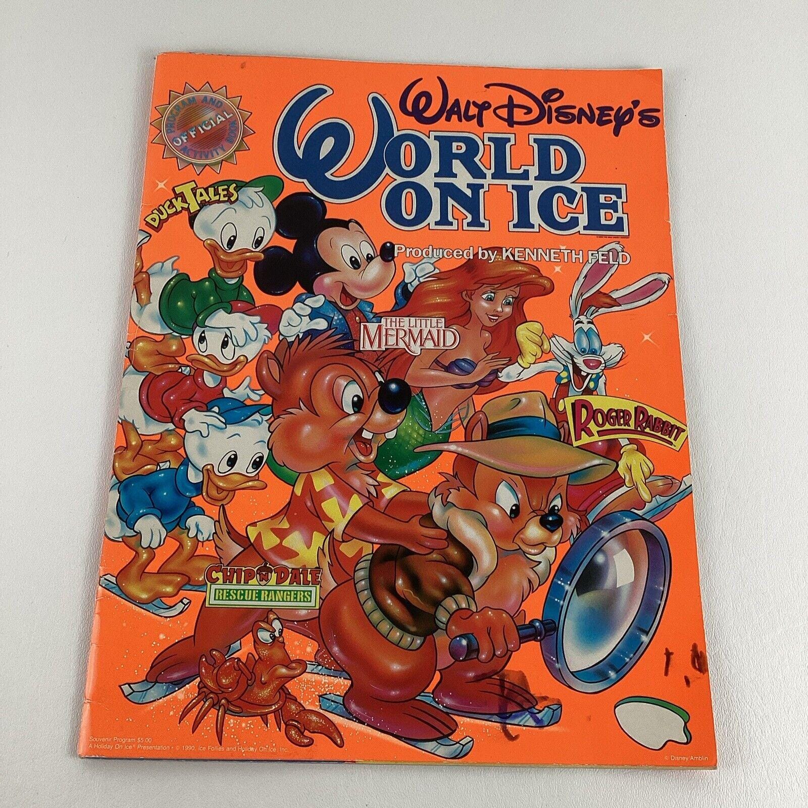 Disney On Ice プログラム集 Disney World on Ice 1990 Souvenir Program Activity Book Chip Dale