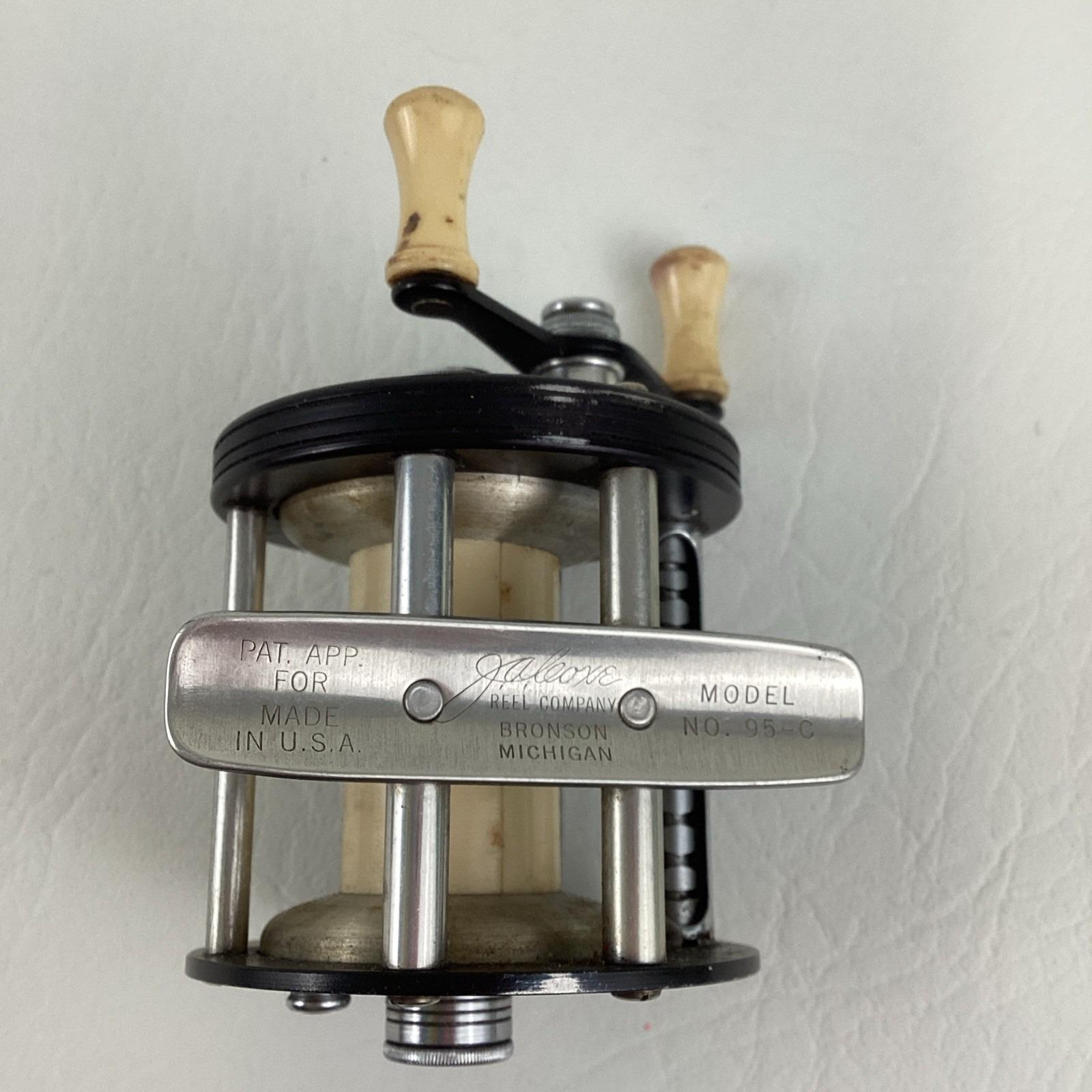 Vintage J A Coxe Model 95 C USA Level Wind Fishing Reel Bronson