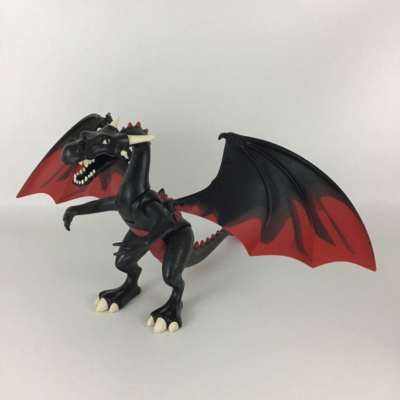 Playmobil 4838 Land Giant Black LED Dragon With Figure - Etsy