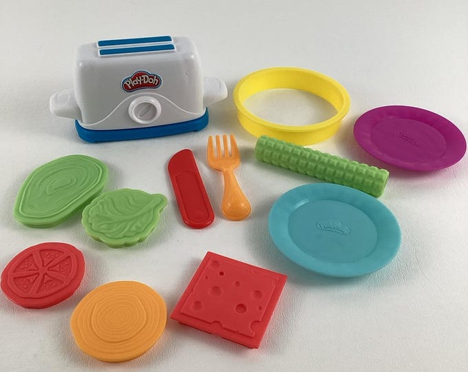 Play-doh Kitchen Creations Toaster Playset Food Molding Tools Hasbro ...