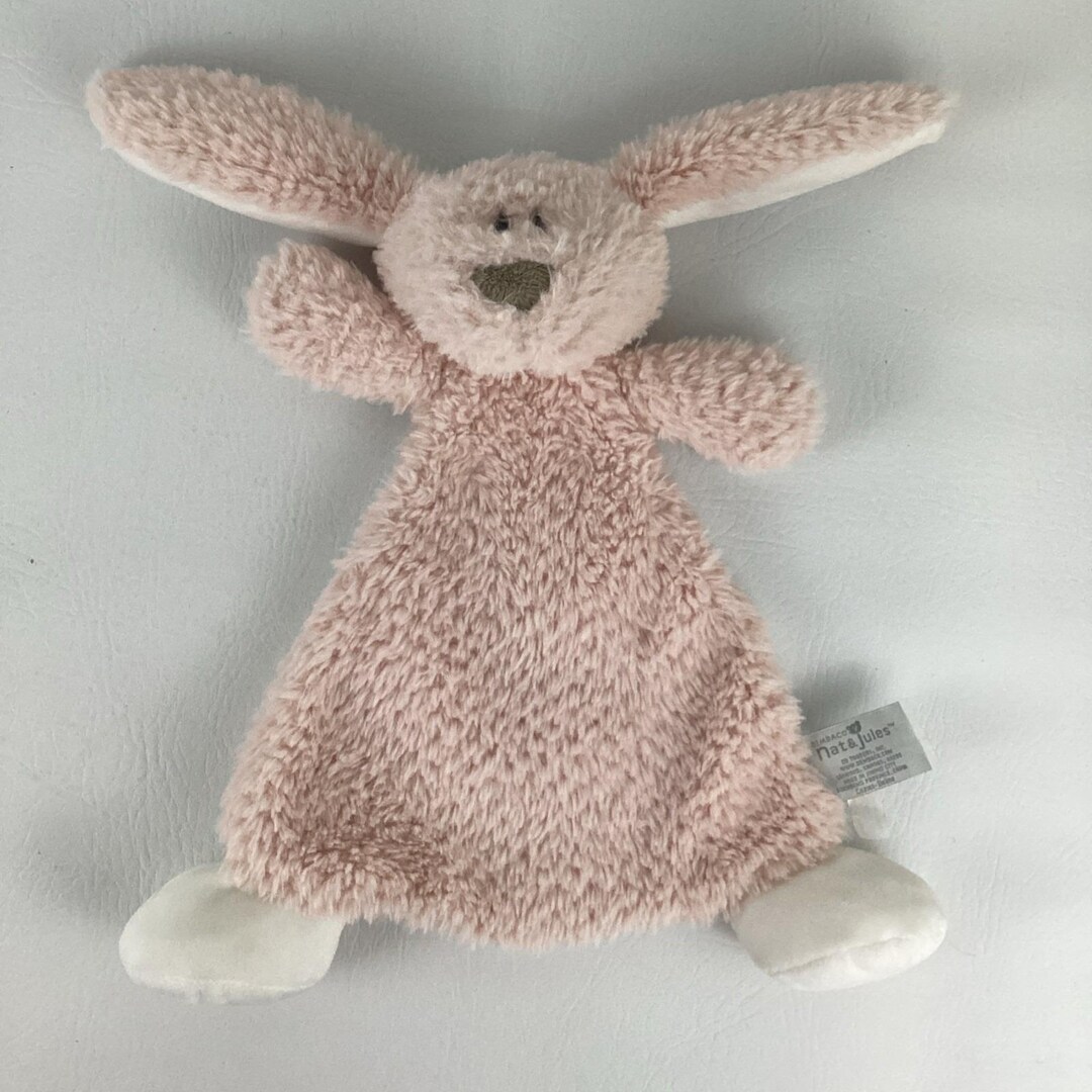 Demdaco Nate & Jules Plush Bunny Rabbit Lovey Baby Soother Infant ...