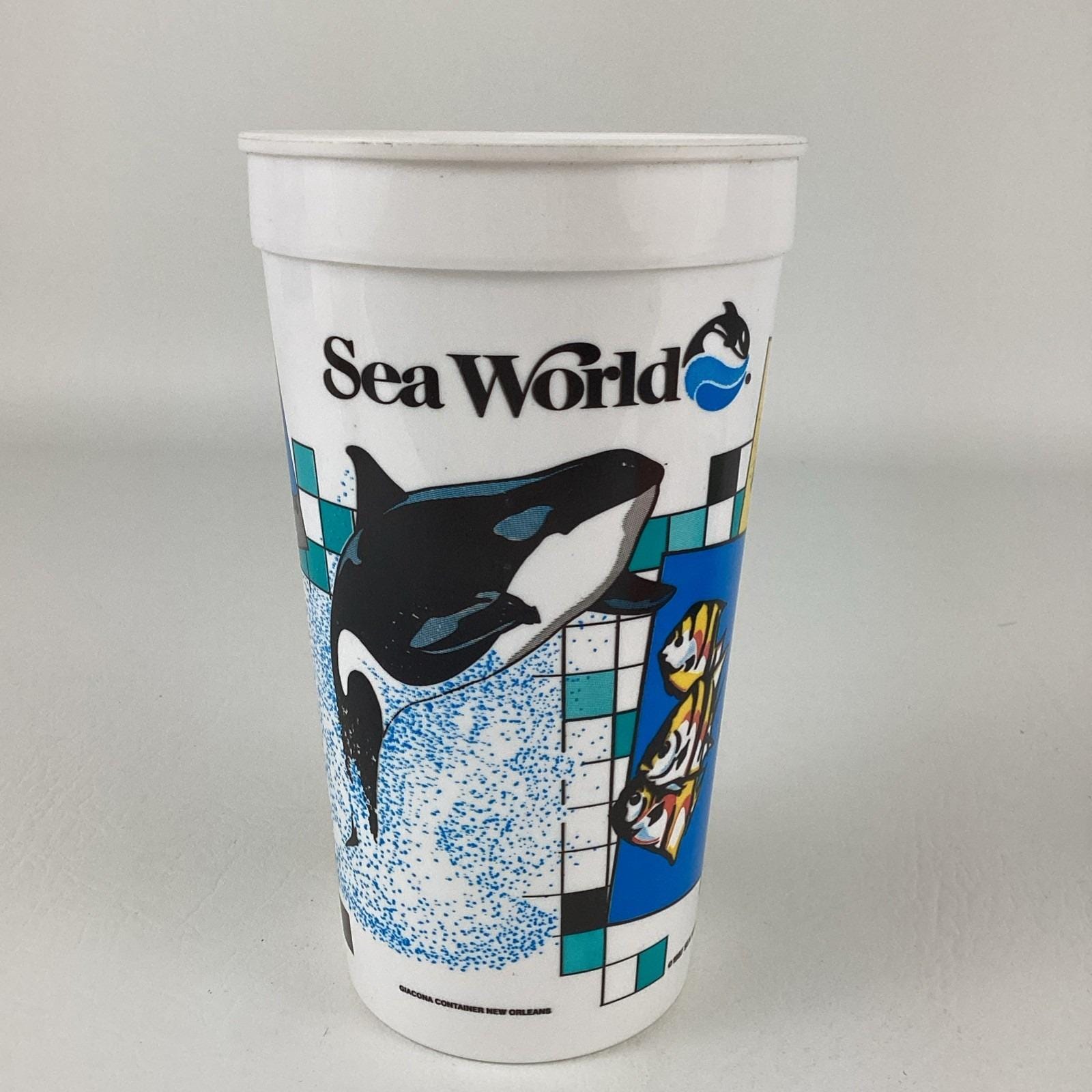 Sea World Souvenir Drink Cup Aurora Shamu Orca Whale Animal