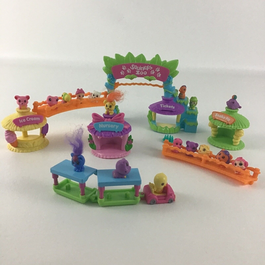 Squinkies Zoo Playset Miniature Figures Snake Pit Ice Cream Stand ...