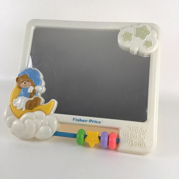 Fisher Price Teddy Beddy Bear Smile N Play Mirror Activity Baby