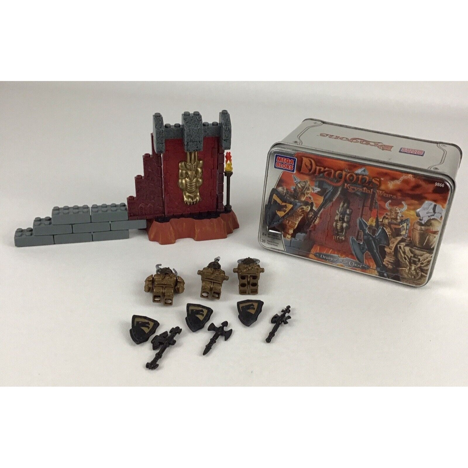 Mega Bloks Dragons Krystal Wars Draigar War Chest 9866 26pcs