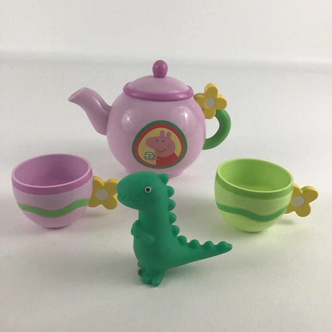 Peppa Pig Tea Part Playset Sound Effects Tea Cups Teapot Dinosaur