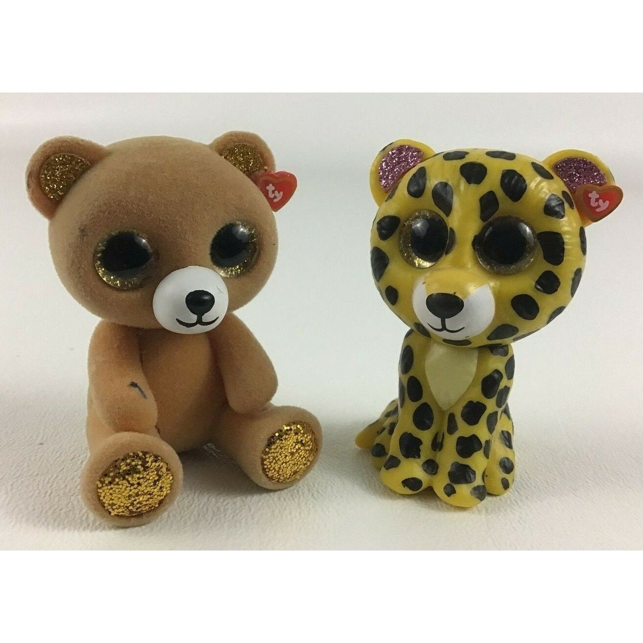 Ty Mini Boos Collectible 2 Figures Speckles Leopard Cracker Peluche Bear  2pc Lot -  France