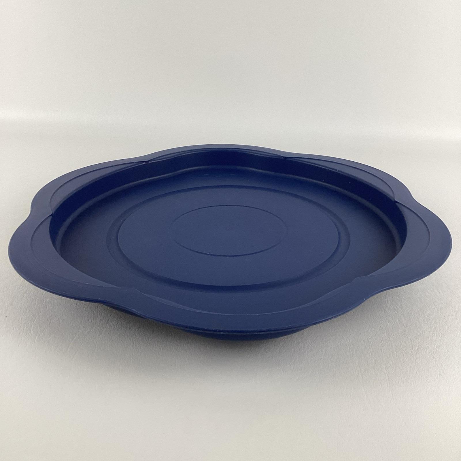 Tupperware Open House Collection Lazy Susan Sapphire Blue Spinning