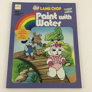 Shari Lewis Lamb Chop & Friends Paint With Water Activity Book Vintage 1993 NEW