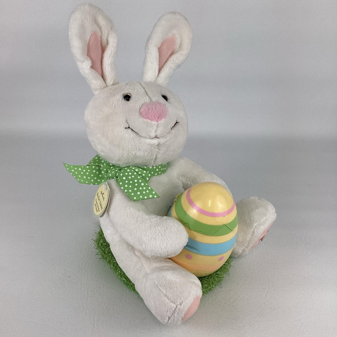 Hallmark Rockin Rabbit Animated Singing Easter Bunny Plush Stuffed ...