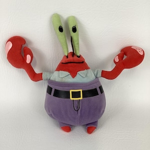 Ty Beanie SpongeBob SquarePants Mr Krabs 8" Plush Bean Bag Stuffed Animal Toy