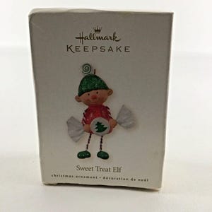 Hallmark Keepsake Christmas Tree Ornament Sweet Treat Elf Candy New