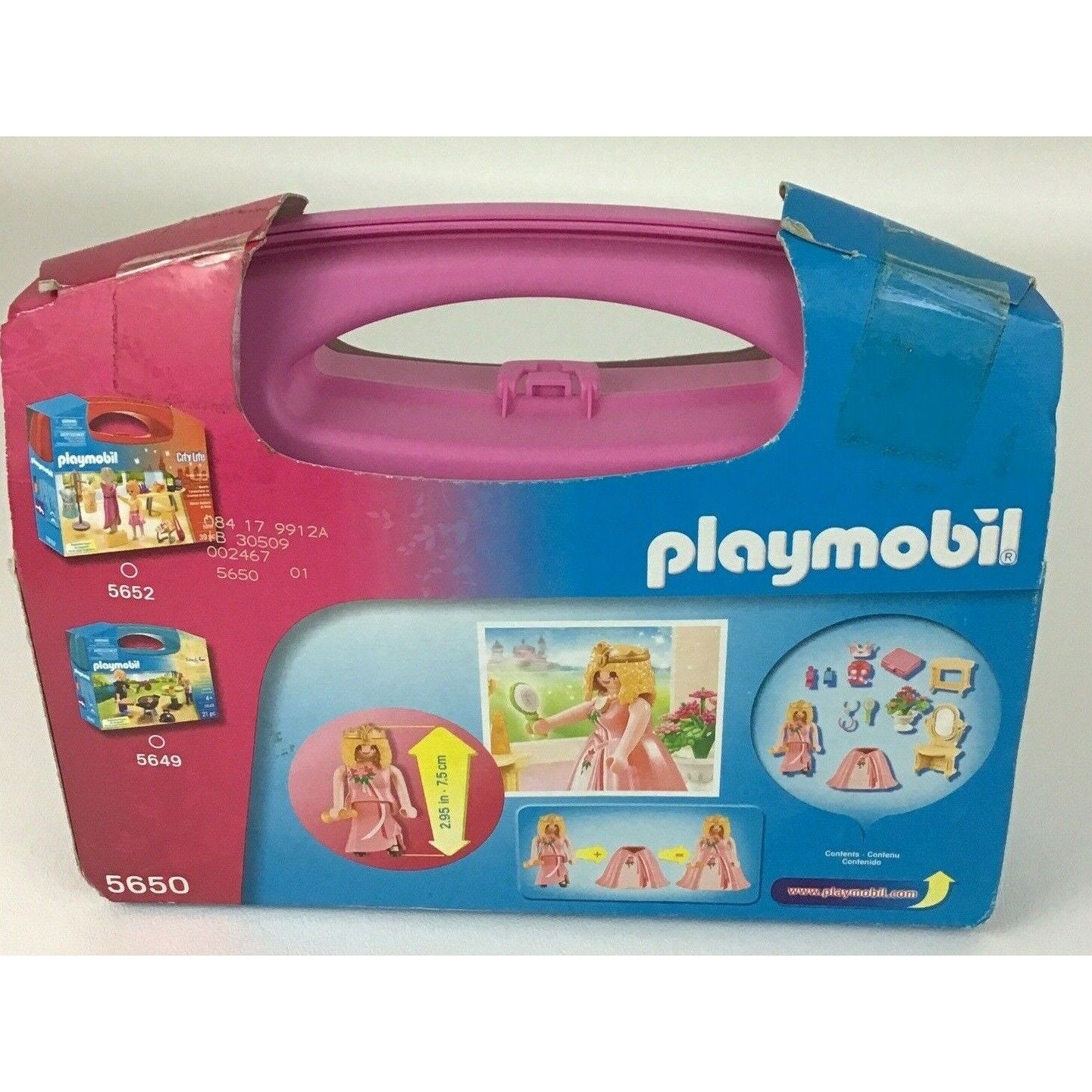 Playmobil Princess Vanity 5650 Pink Carry Case 31pcs New Sealed
