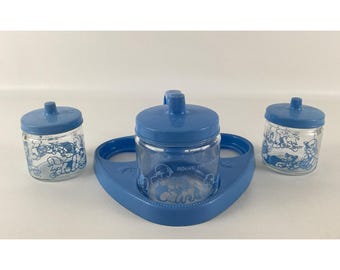 ビンテージ ナーサリージャーセット ピンク ベビーナーサリー ラウンドザクロック ヴィンテージ グラスコ ベビー ナーサリー ジャーセット 化粧台 ブルー