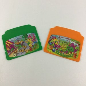 Barney & Friends Learning Laptop Replacement Cards Disc Cartridges Vintage 1990s
