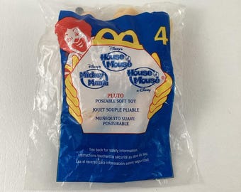Peluche de Pluto de la Casa del Ratón de Disney, Happy Meal de McDonald's, vintage, sellado