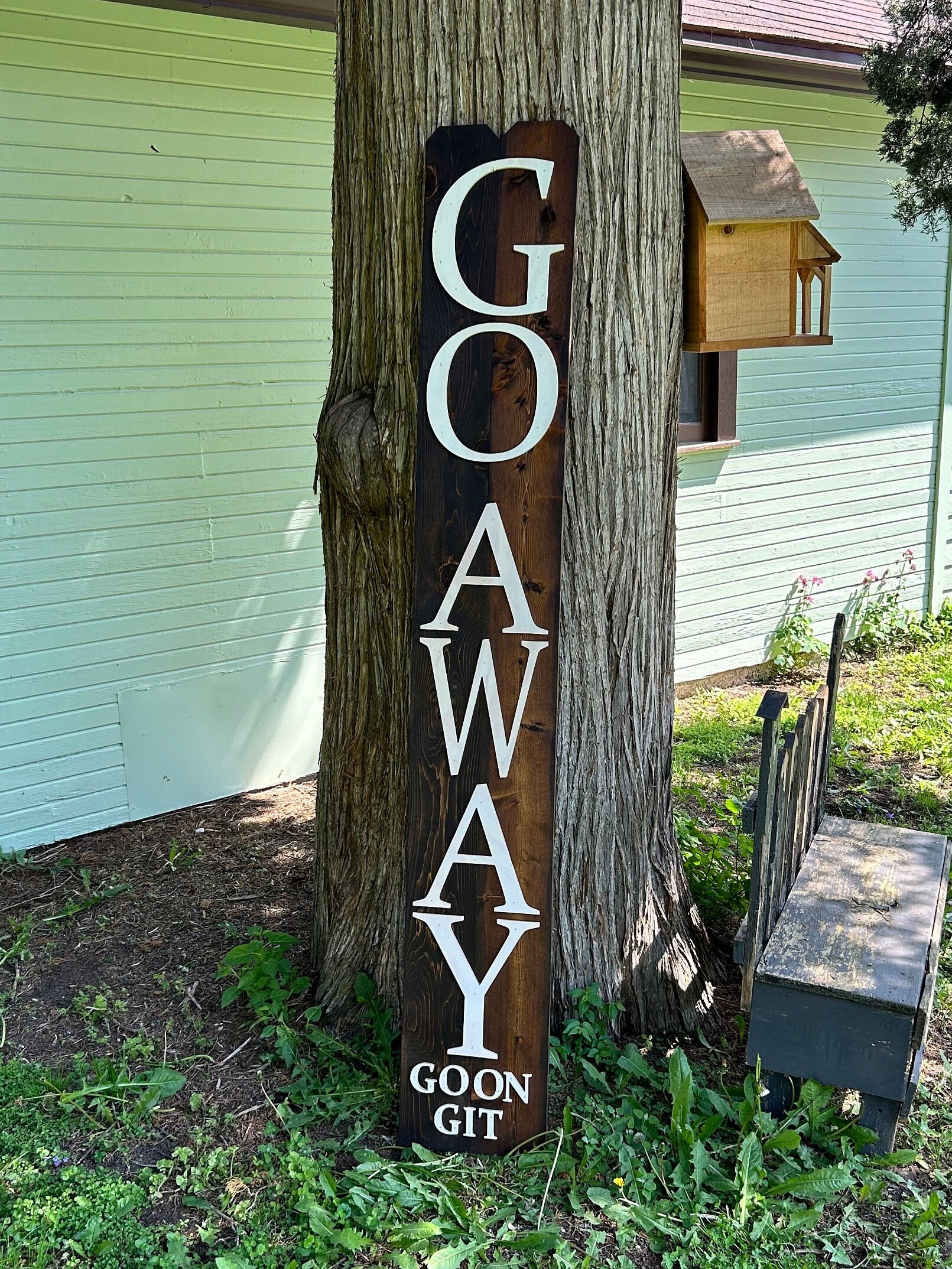 Large Welcome Signs,go Away, Front Porch Decor,front Porch,rustic ...